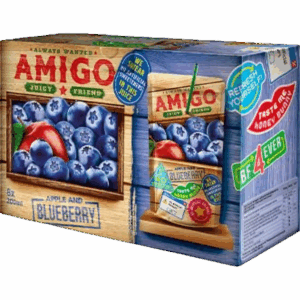 8 x Amigo Apple and Blueberry Juicy Friend 200ml