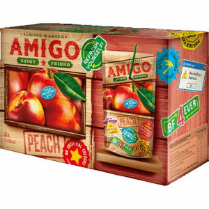 8 x Amigo Peach Juicy Friend 200ml