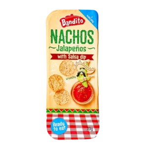 Bandito Nachos Jalapenos with Salsa Dip 70g
