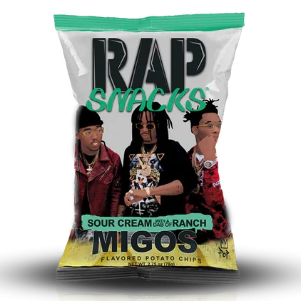 Rap Snack Migos Sour Cream With A Dab Of Ranch Chips 71g