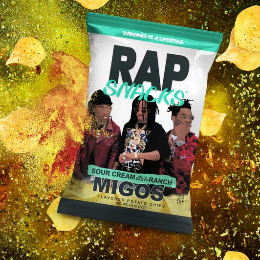 Rap Snack Migos Sour Cream With A Dab Of Ranch Chips 71g – Bild 2