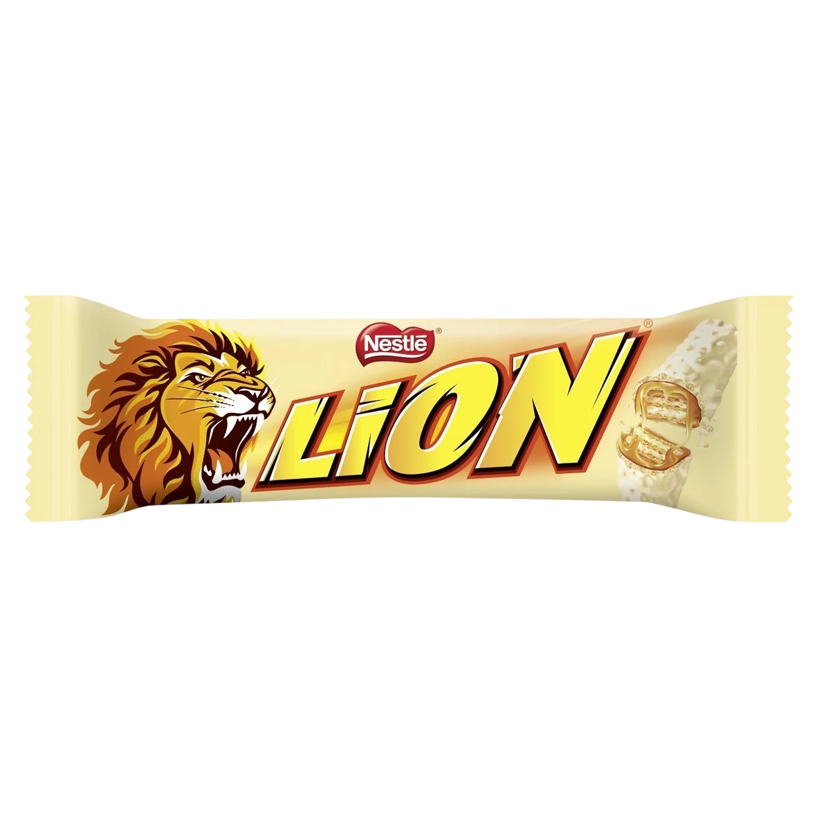 Nestle Lion White Knusper-Riegel Karamell-Füllung und Crispy Waffel 42g