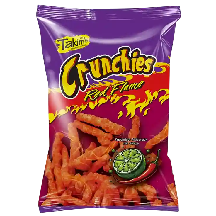 Takim`s Crunchies Red Flame - Knuspriger Mais Snach mit Würze - Chips 90g
